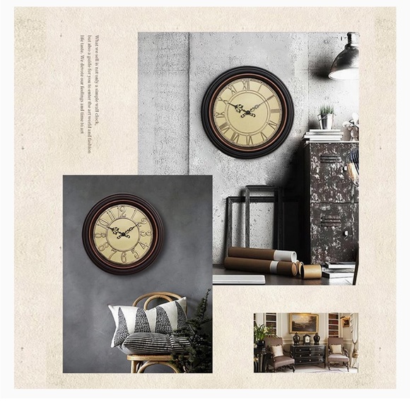 Wall Clocks for Living Room Decor Classic Wall Clock with Roman Clear letters - Picture 3 of 4
